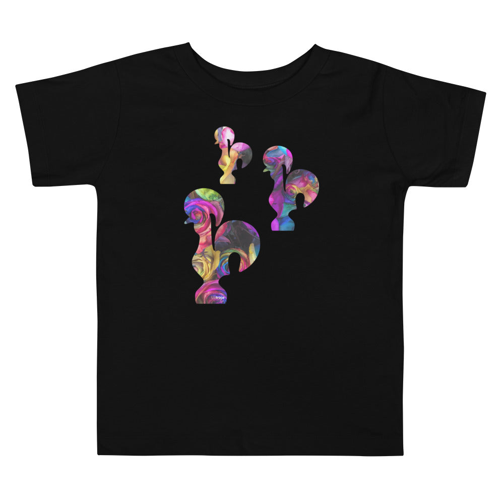 MINI T-SHIRT GALO DE BARCELOS - 3 GALITOS ROSAS