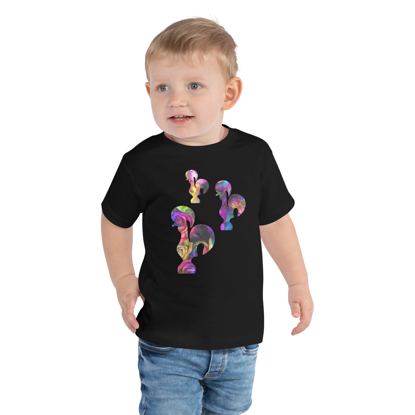 MINI T-SHIRT GALO DE BARCELOS - 3 GALITOS ROSAS