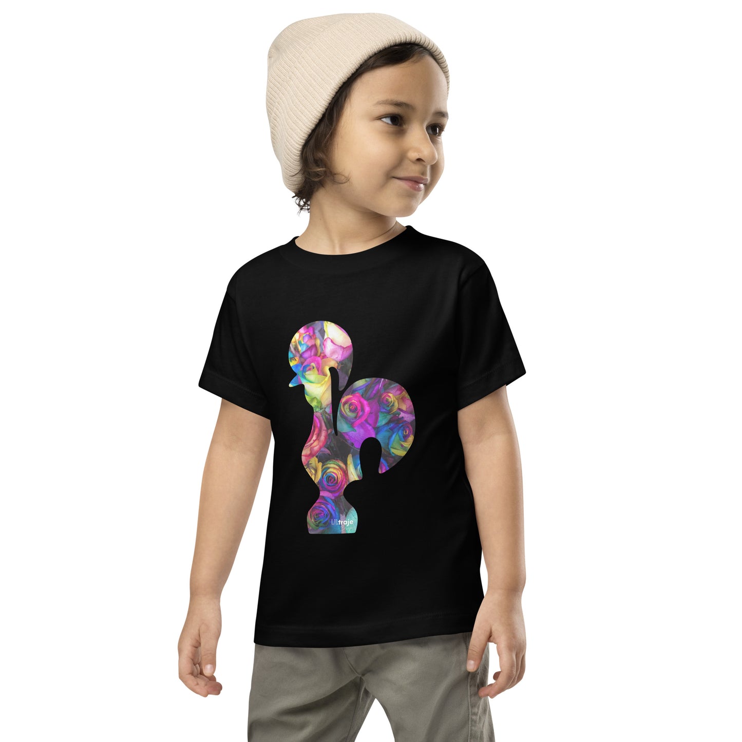 MINI T-SHIRT GALO DE BARCELOS - ROSAS TINGIDAS