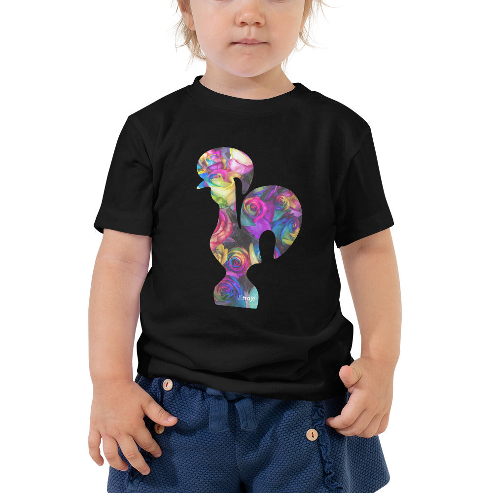 MINI T-SHIRT GALO DE BARCELOS - ROSAS TINGIDAS