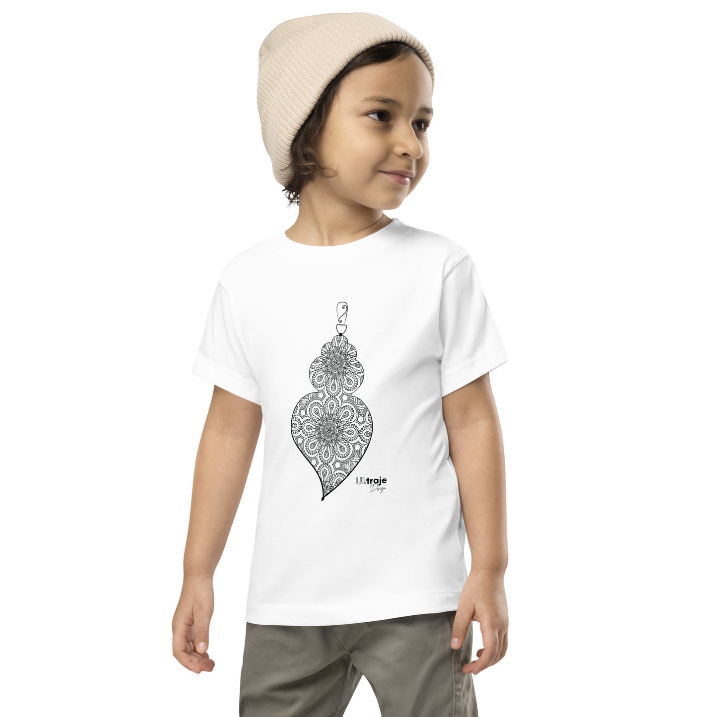 MINI T-SHIRT CORAÇÃO DE VIANA - FILIGRANA PRETA