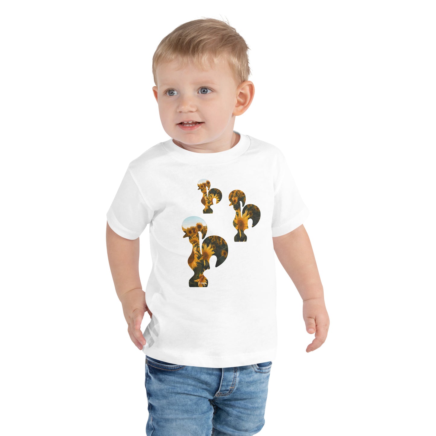 MINI T-SHIRT GALO DE BARCELOS - 3 GALITOS SUNFLOWERS