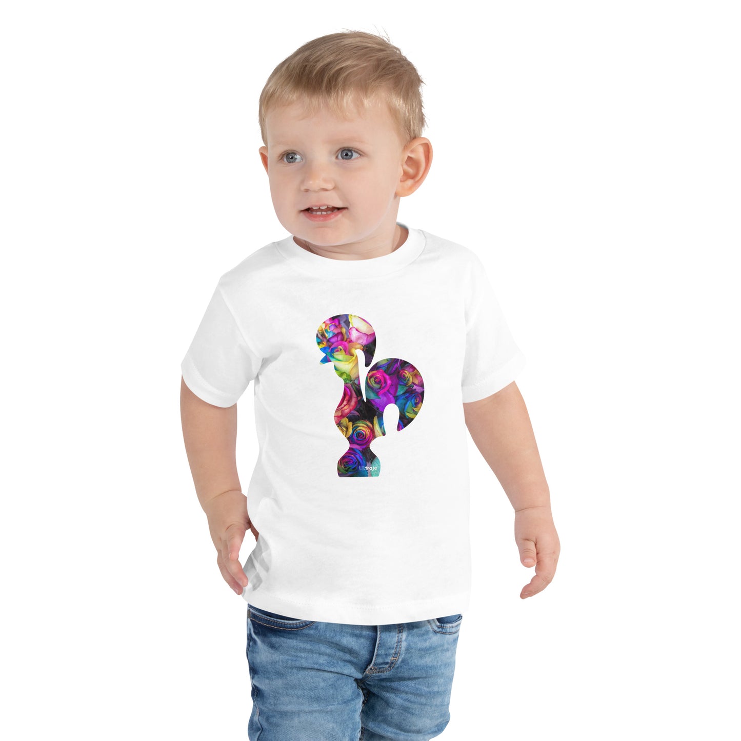 MINI T-SHIRT GALO DE BARCELOS - ROSAS TINGIDAS