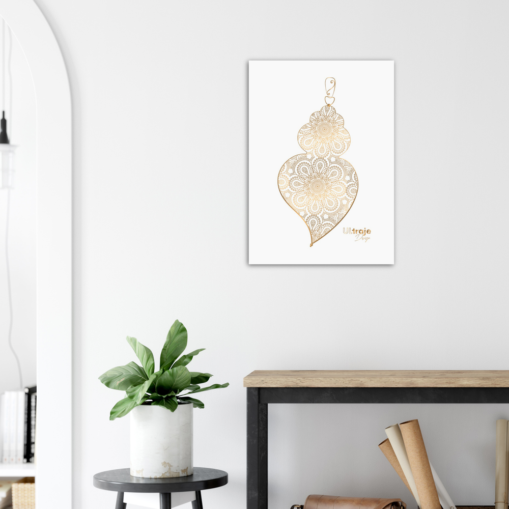 HEART OF VIANA POSTER IN FILIGREE - GOLD 