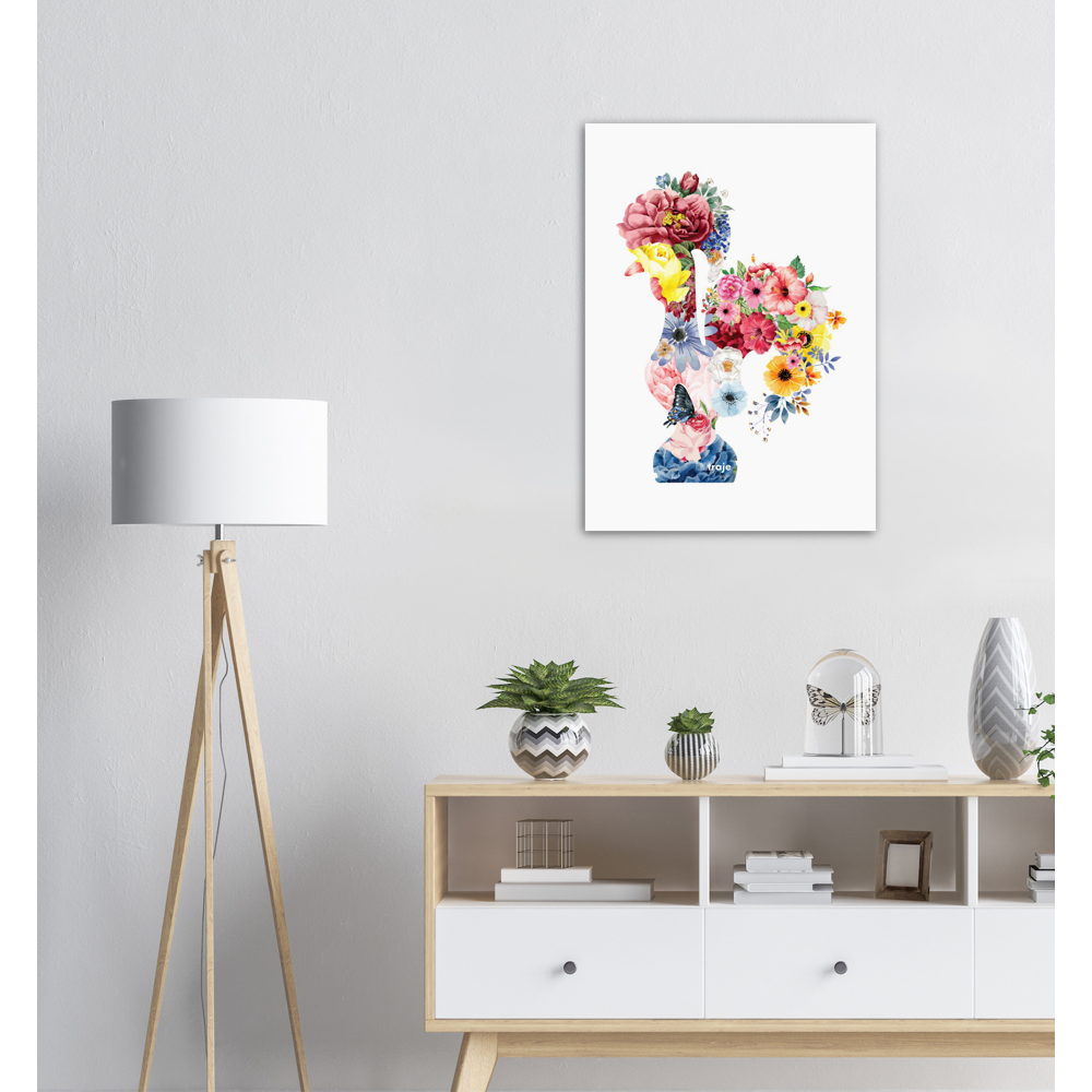 BARCELOS ROOSTER POSTER IN FLOWER - GARDEN 