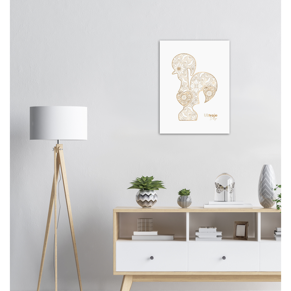 BARCELOS ROOSTER POSTER IN FILIGREE - GOLD 