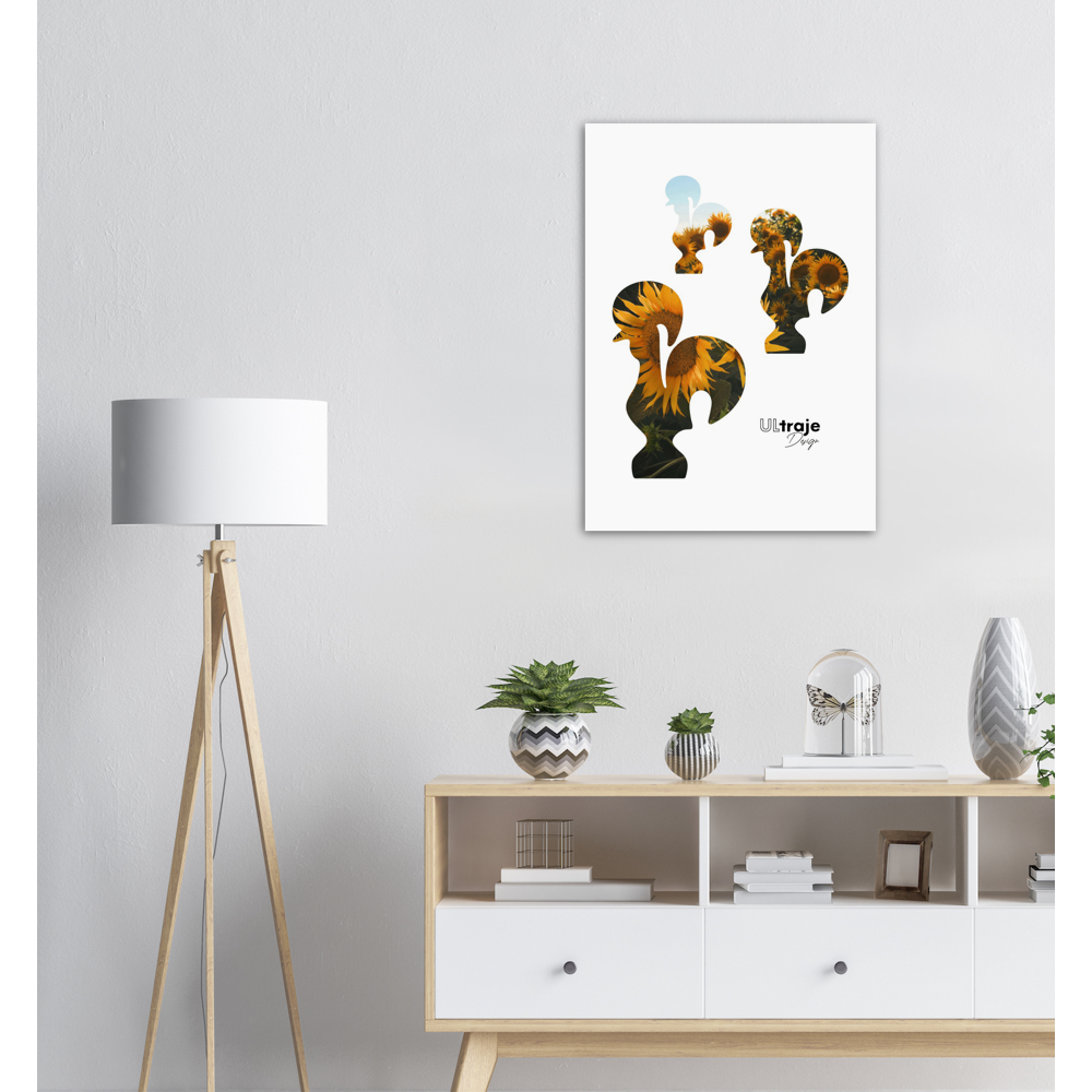 POSTER THE 3 ROOSTS OF BARCELOS IN BLOOM - SUNFLOWERS 