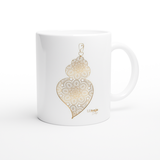 MUG HEART OF VIANA IN FILIGREE - GOLD