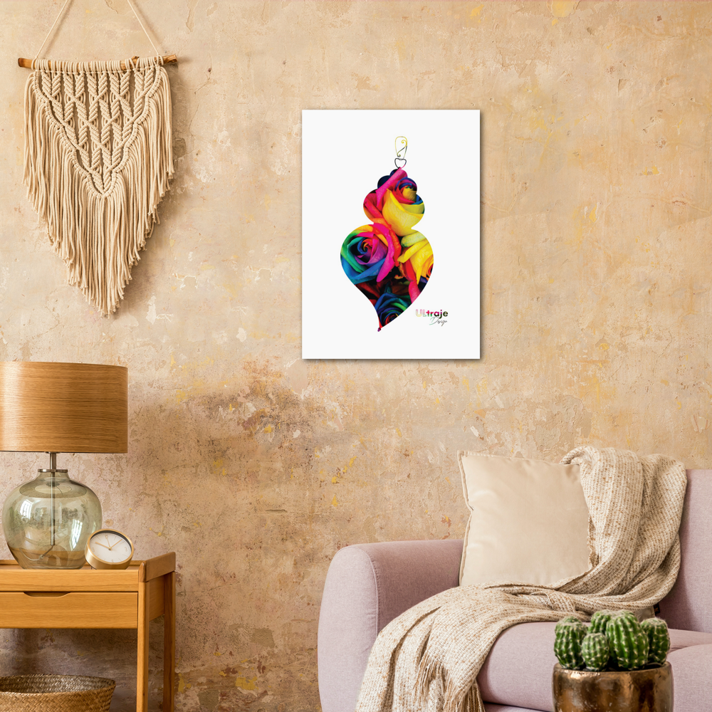 POSTER HEART OF VIANA IN BLOOM - DYED ROSES 