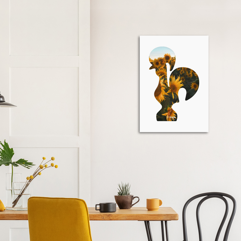 POSTER ROOSTER OF BARCELOS IN BLOOM - SUNFLOWERS 