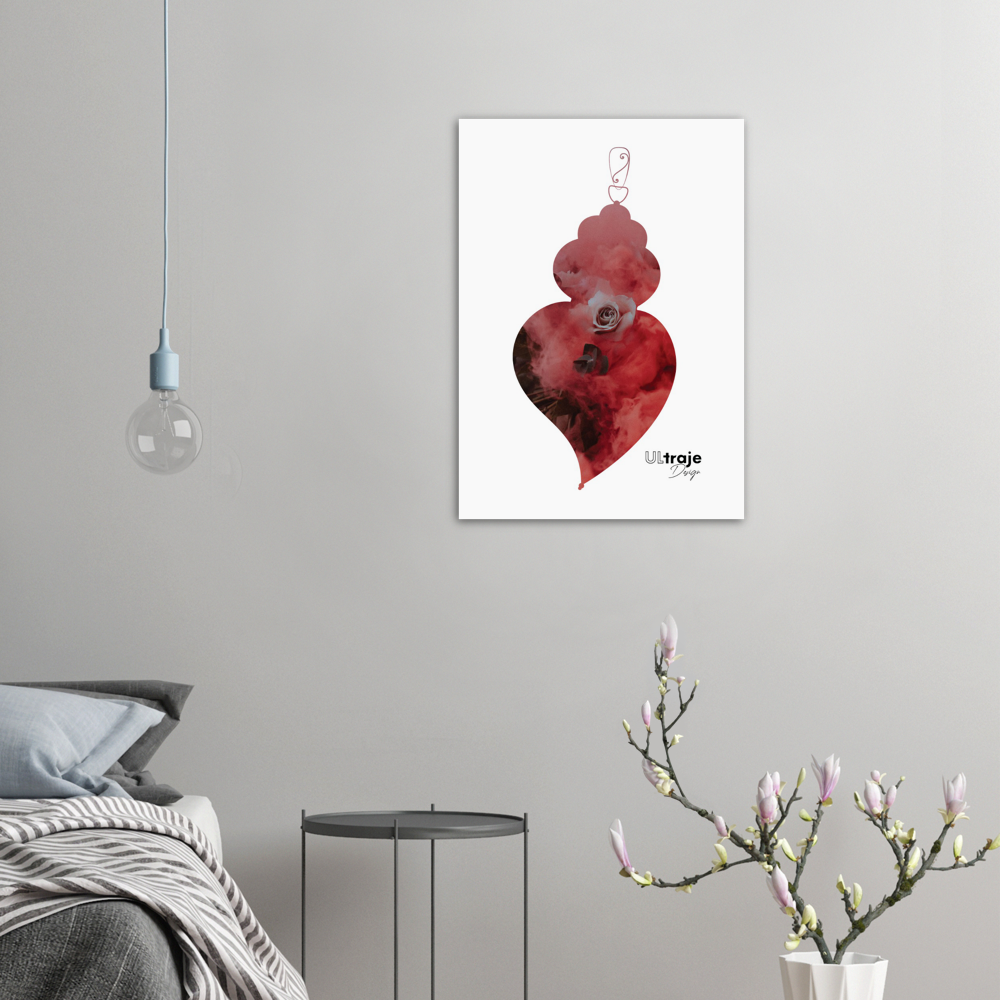 POSTER HEART OF VIANA IN FLOWER - ROSES 