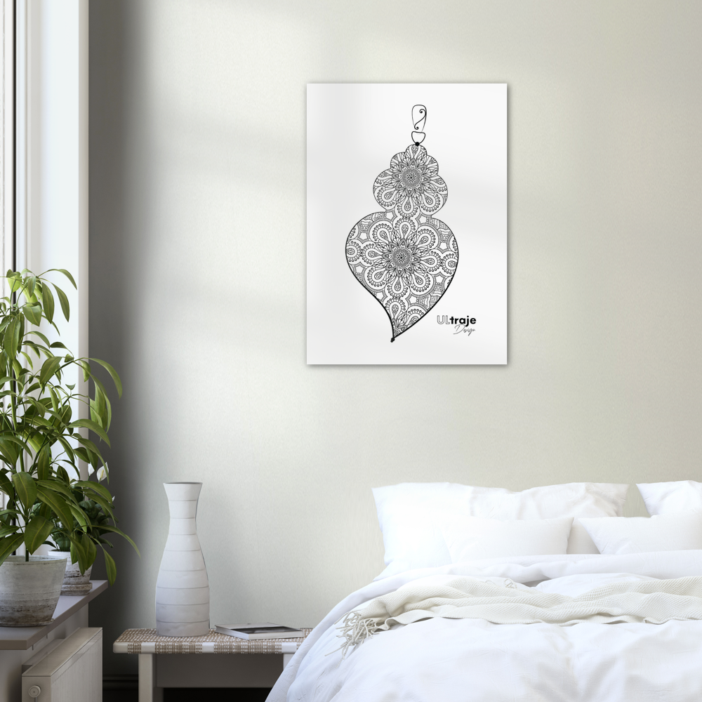 HEART OF VIANA POSTER IN FILIGREE - WROUGHT IRON 