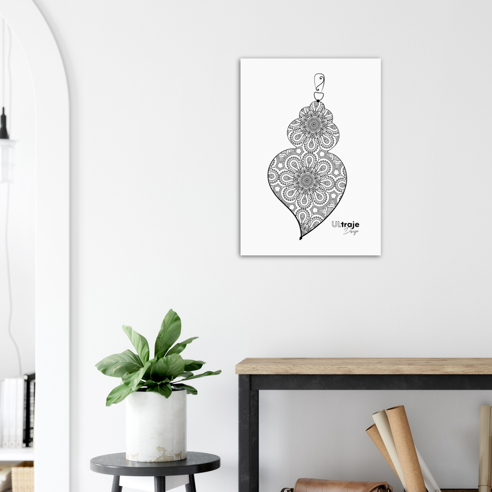 HEART OF VIANA POSTER IN FILIGREE - WROUGHT IRON 