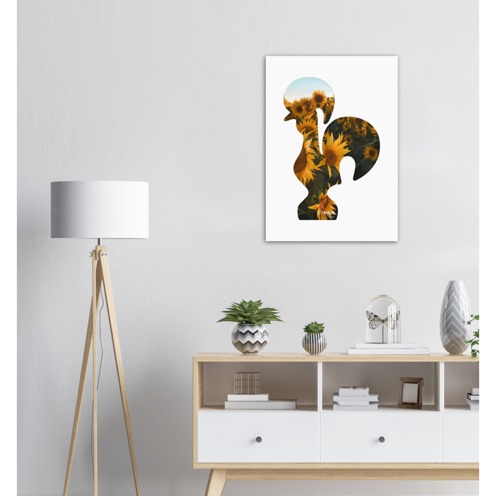 POSTER ROOSTER OF BARCELOS IN BLOOM - SUNFLOWERS 