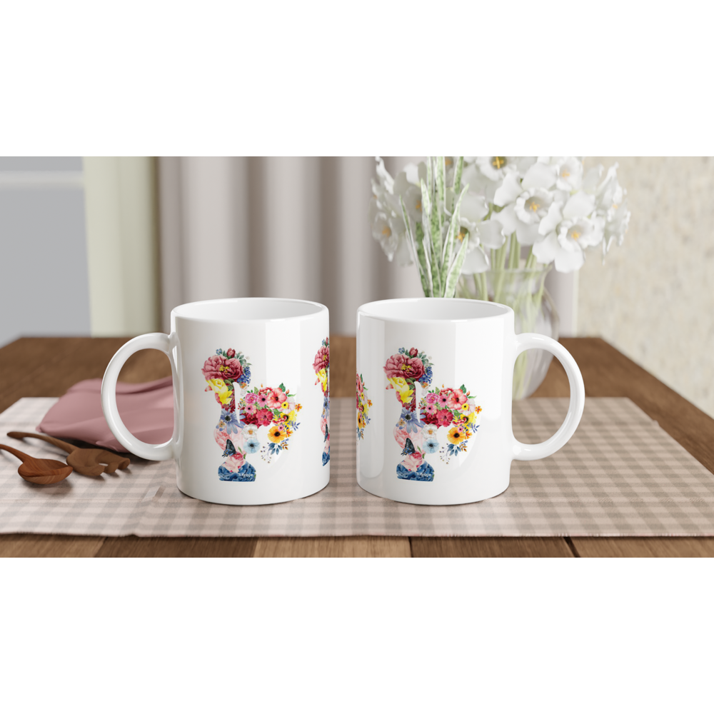 MUG ROOSTER OF BARCELOS IN FLOWER - GARDEN