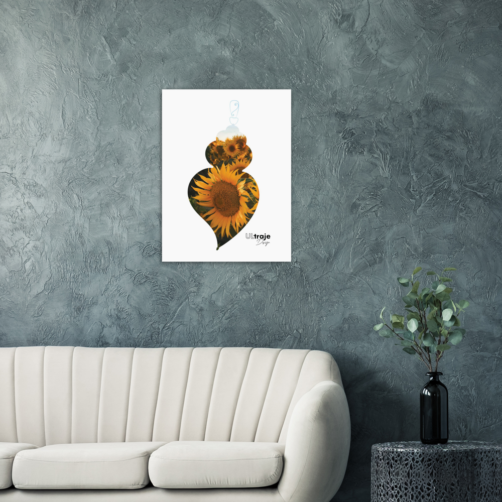 POSTER HEART OF VIANA IN FLOWER - SUNFLOWERS 