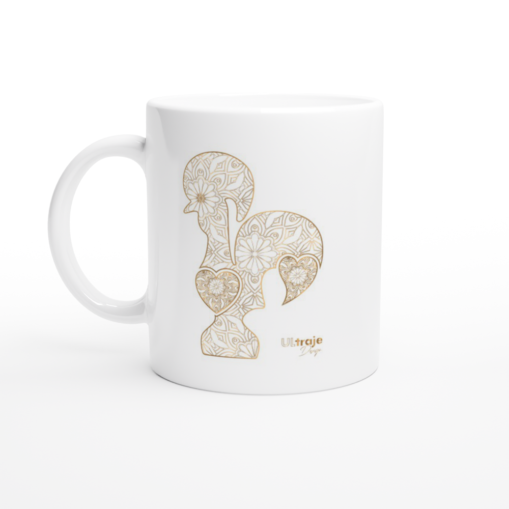 MUG ROOSTER OF BARCELOS IN FILIGREE - GOLD