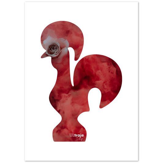POSTER GALO DE BARCELOS EM FLOR - ROSAS