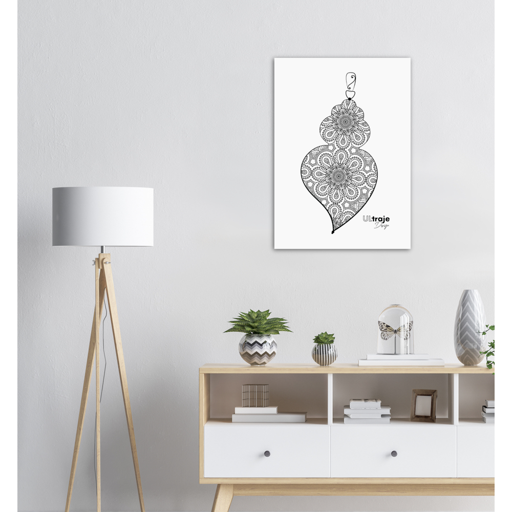 HEART OF VIANA POSTER IN FILIGREE - WROUGHT IRON 