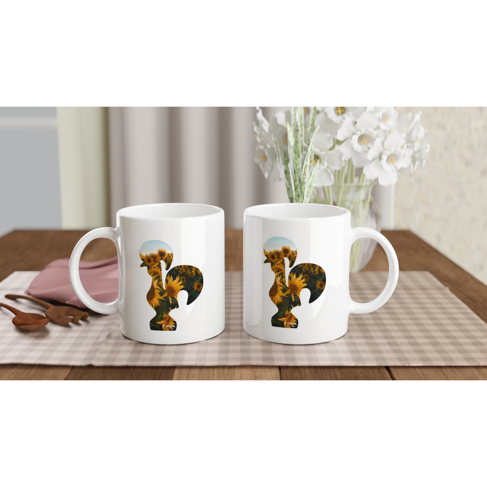 MUG ROOSTER OF BARCELOS IN FLOWER - SUNFLOWERS