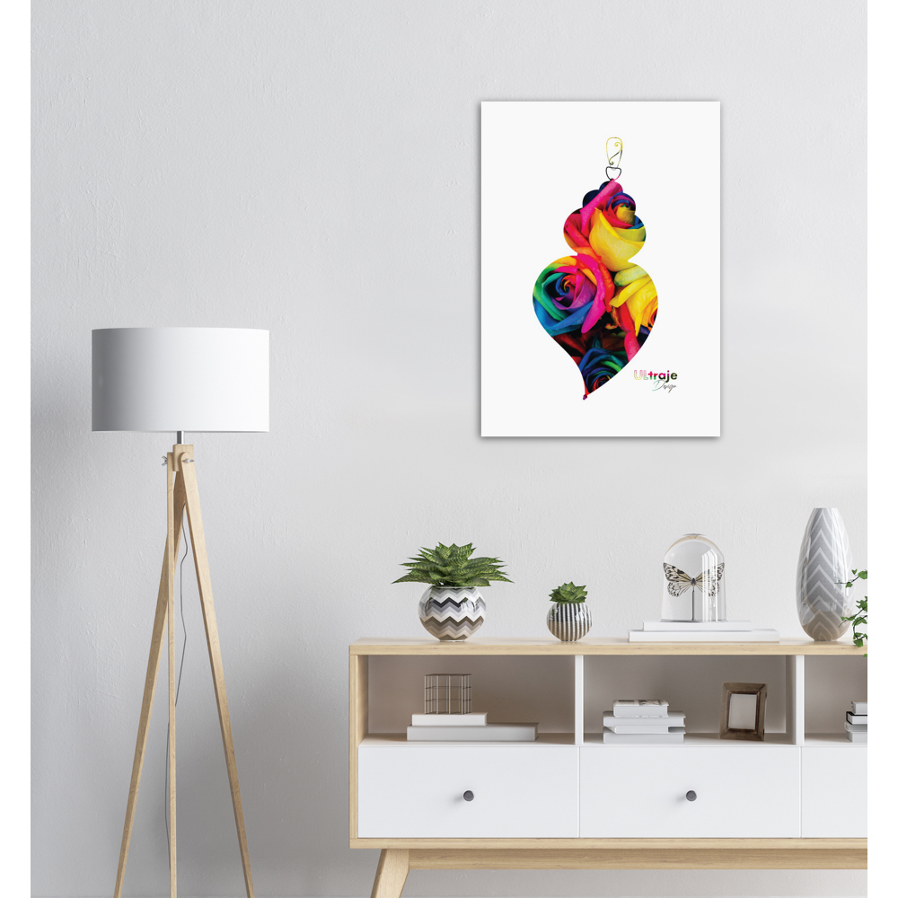 POSTER HEART OF VIANA IN BLOOM - DYED ROSES 