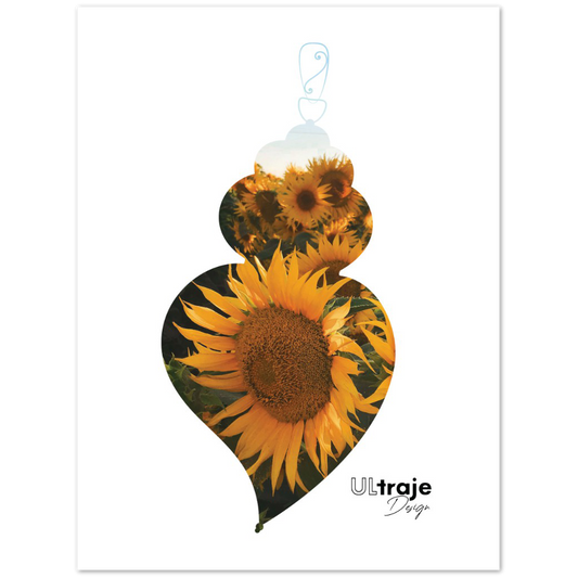 POSTER HEART OF VIANA IN FLOWER - SUNFLOWERS 