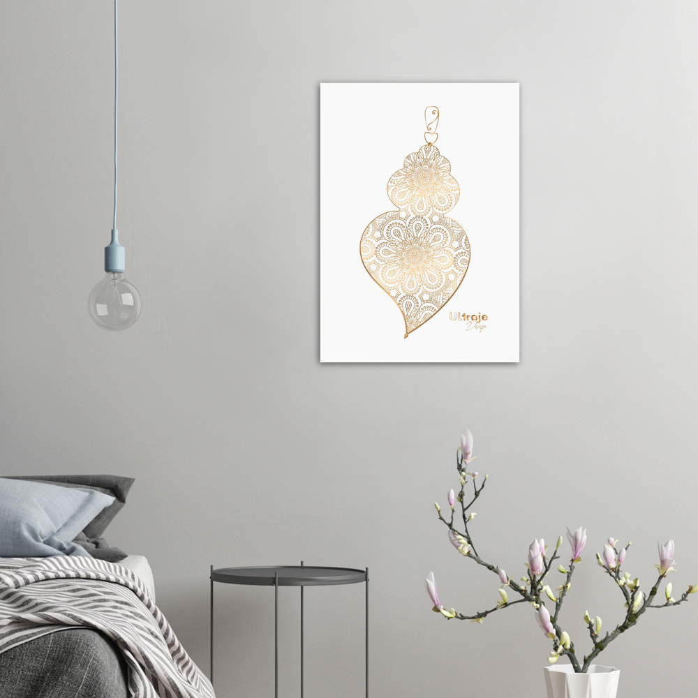 HEART OF VIANA POSTER IN FILIGREE - GOLD 