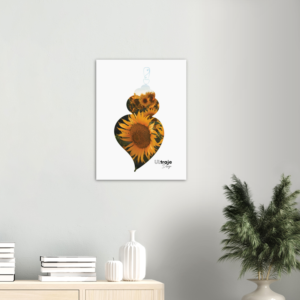 POSTER HEART OF VIANA IN FLOWER - SUNFLOWERS 