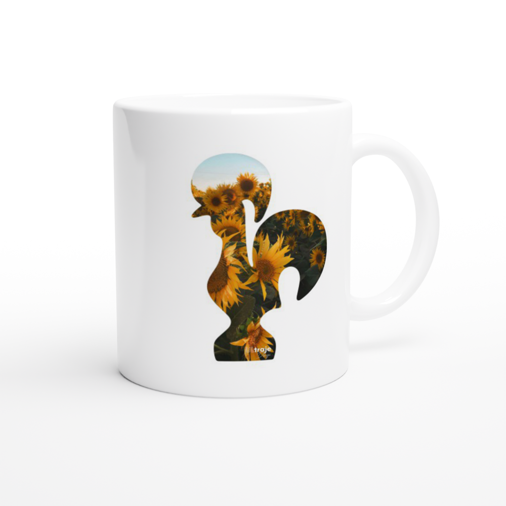 MUG ROOSTER OF BARCELOS IN FLOWER - SUNFLOWERS