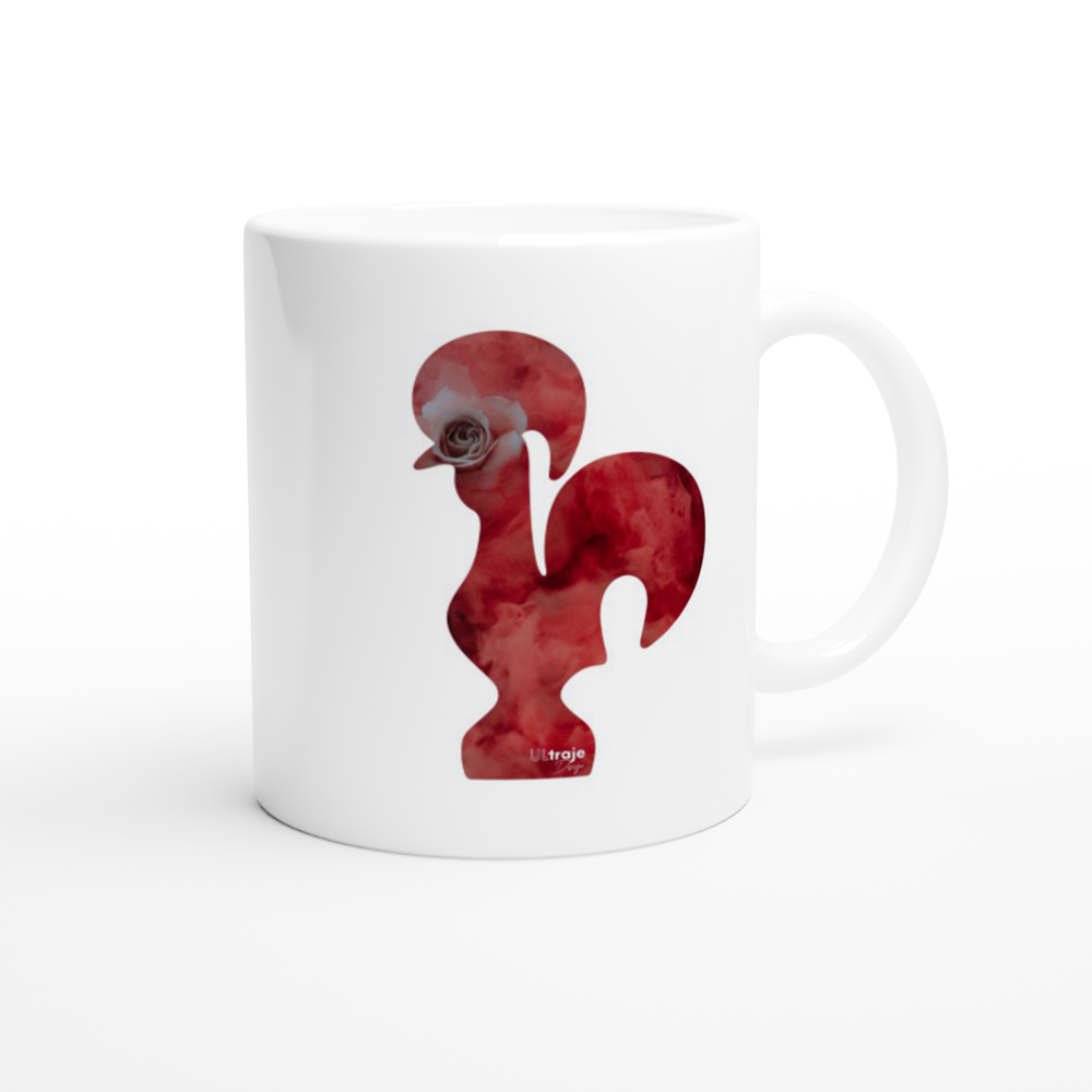 MUG ROOSTER OF BARCELOS IN FLOWER - ROSES