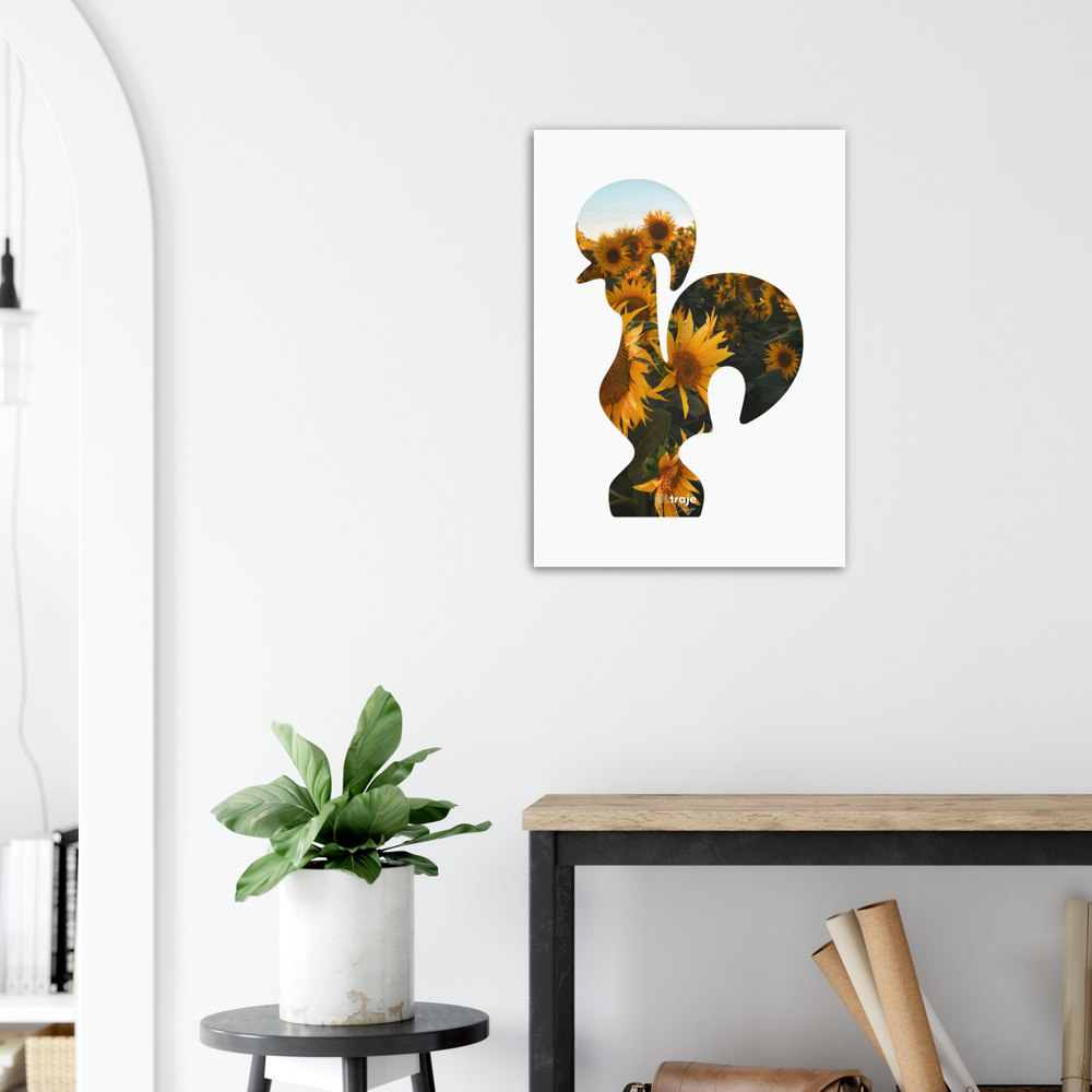 POSTER ROOSTER OF BARCELOS IN BLOOM - SUNFLOWERS 