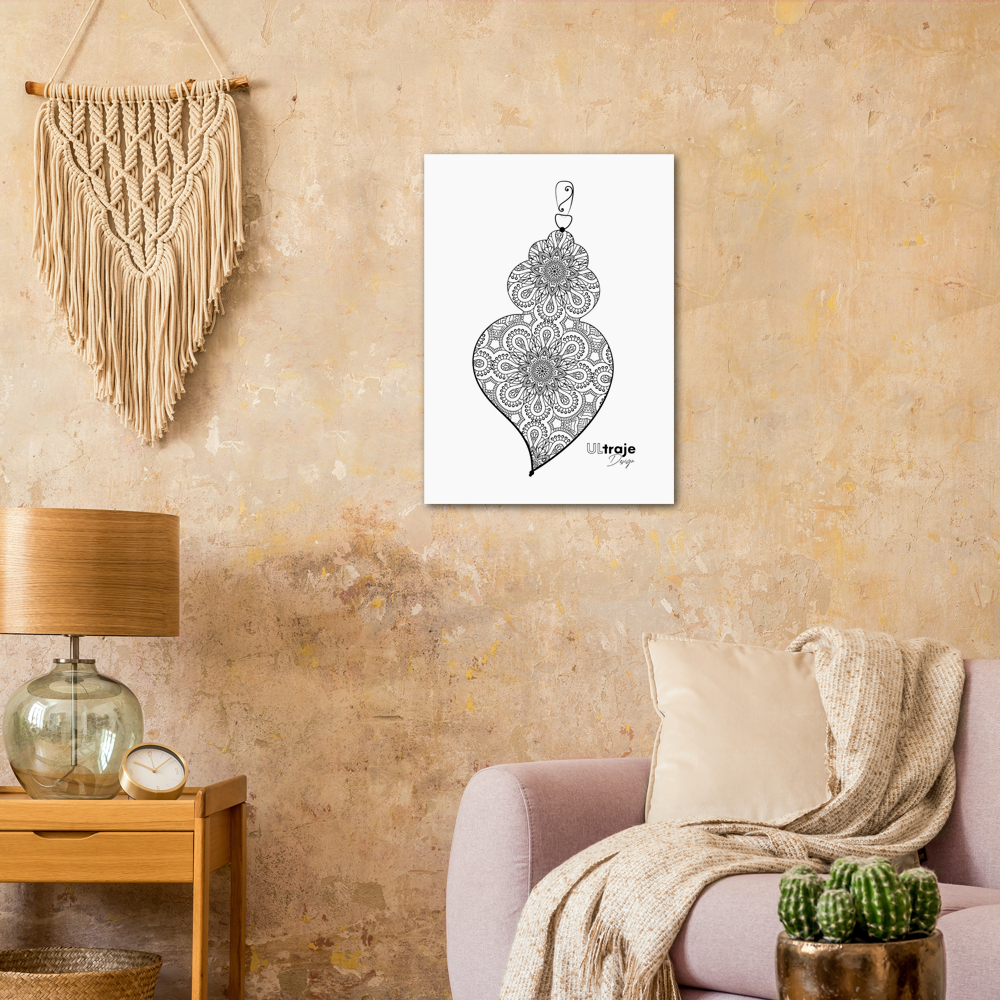 HEART OF VIANA POSTER IN FILIGREE - WROUGHT IRON 