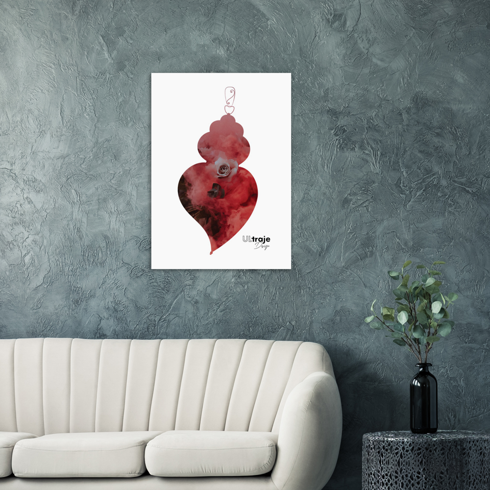 POSTER HEART OF VIANA IN FLOWER - ROSES 