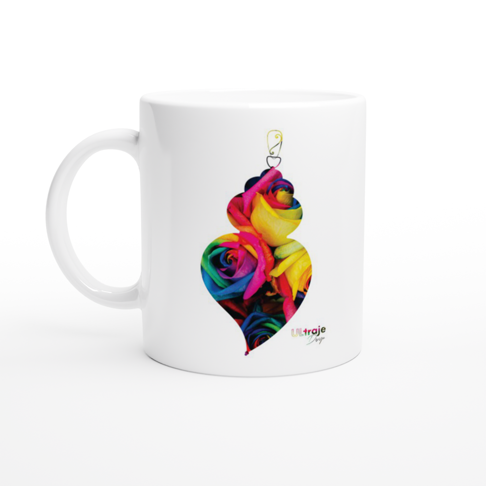 MUG HEART OF VIANA IN FLOWER - DYED ROSES