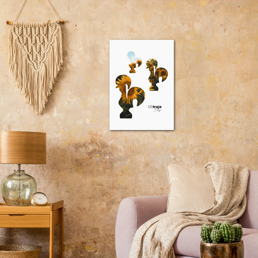 POSTER THE 3 ROOSTS OF BARCELOS IN BLOOM - SUNFLOWERS 