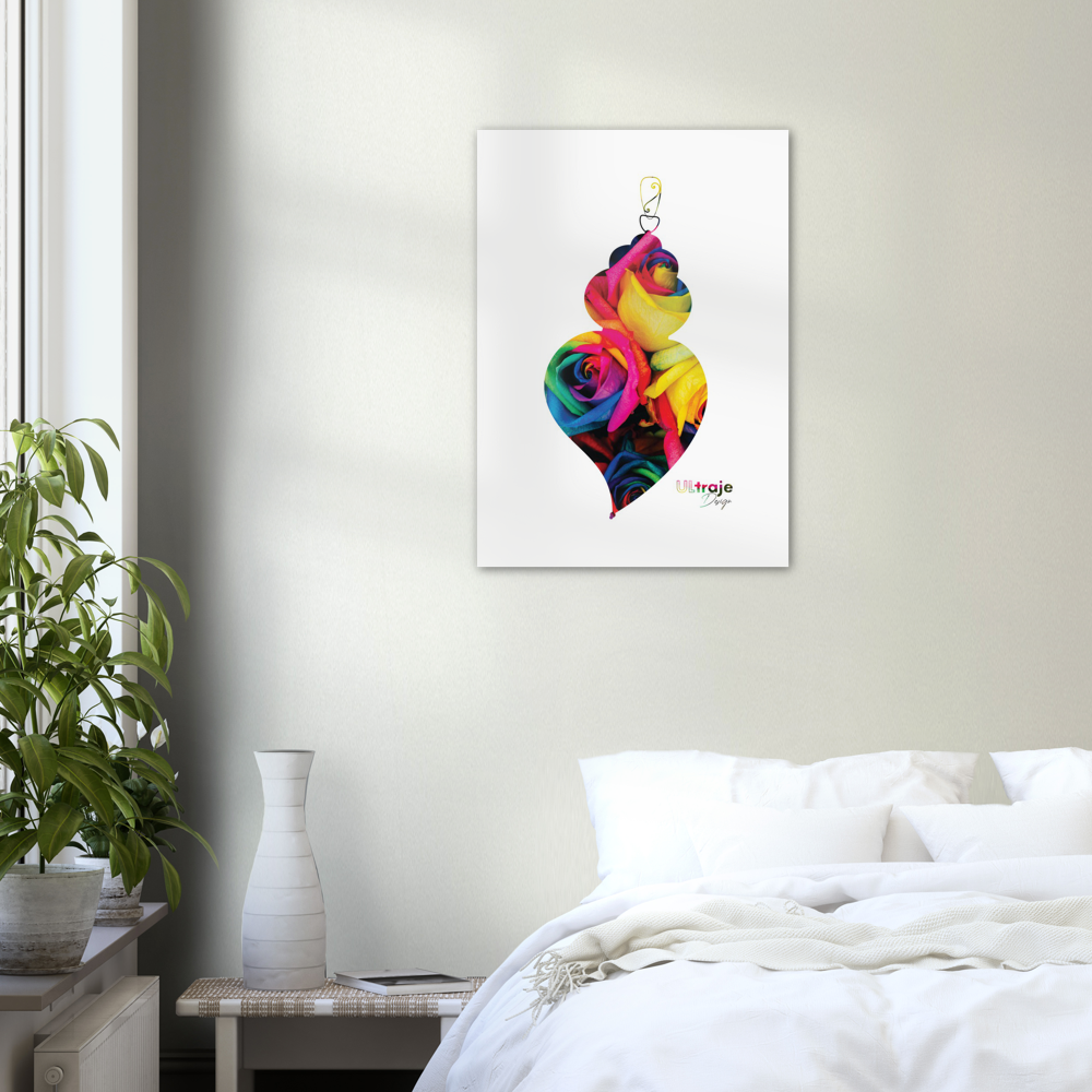 POSTER HEART OF VIANA IN BLOOM - DYED ROSES 