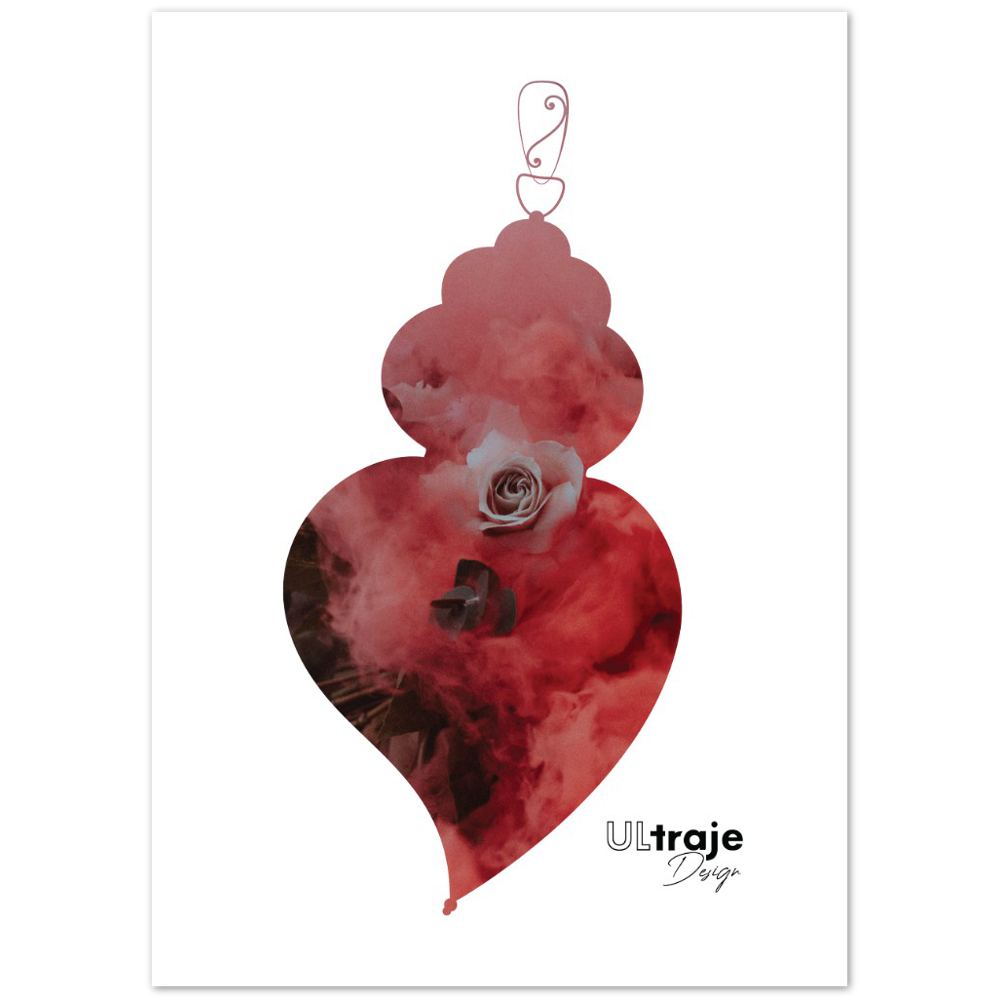 POSTER HEART OF VIANA IN FLOWER - ROSES 