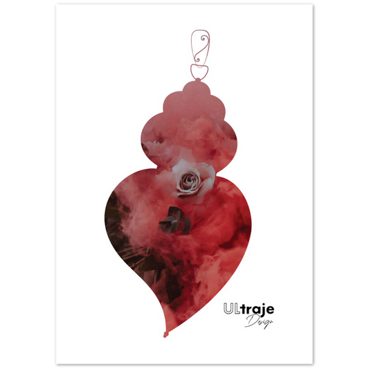 POSTER HEART OF VIANA IN FLOWER - ROSES 