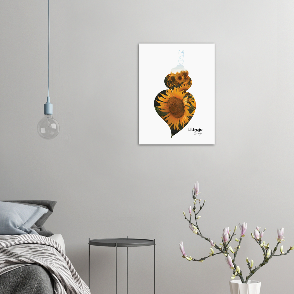 POSTER HEART OF VIANA IN FLOWER - SUNFLOWERS 