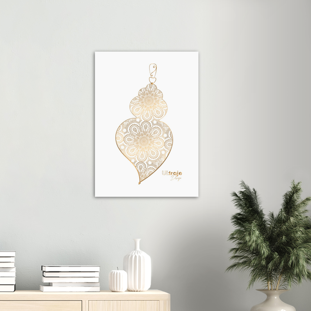 HEART OF VIANA POSTER IN FILIGREE - GOLD 