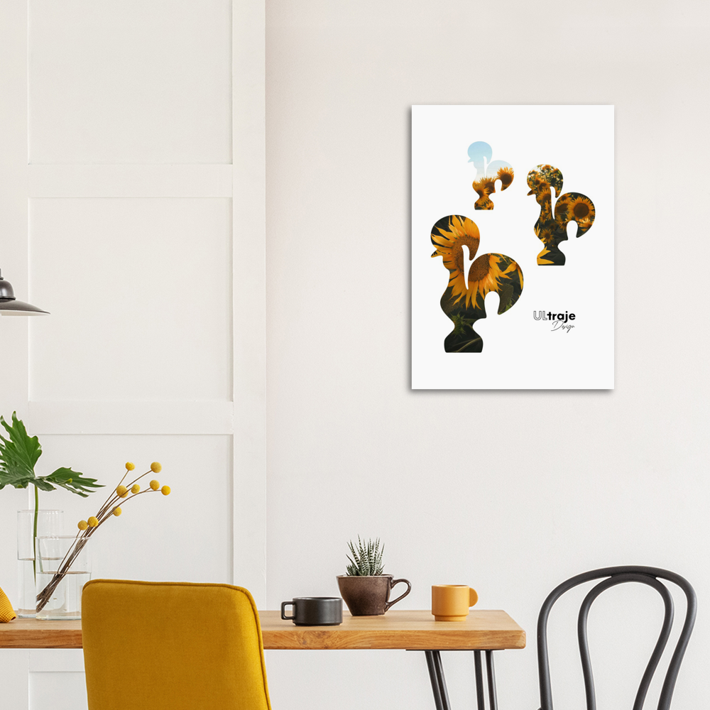 POSTER THE 3 ROOSTS OF BARCELOS IN BLOOM - SUNFLOWERS 