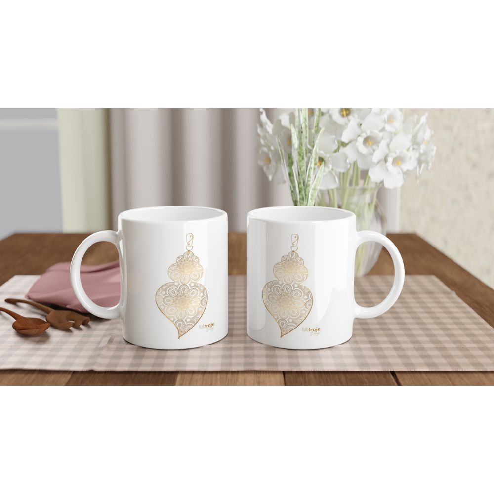 MUG HEART OF VIANA IN FILIGREE - GOLD