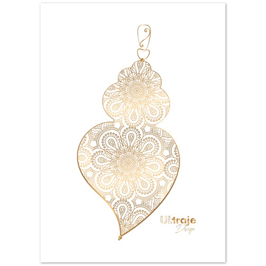 HEART OF VIANA POSTER IN FILIGREE - GOLD 