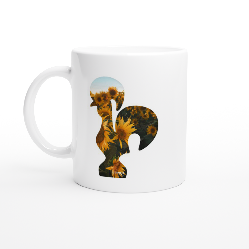 CANECA GALO DE BARCELOS EM FLOR - GIRASSÓIS