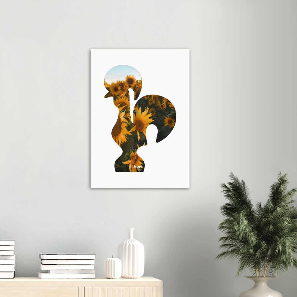 POSTER ROOSTER OF BARCELOS IN BLOOM - SUNFLOWERS 