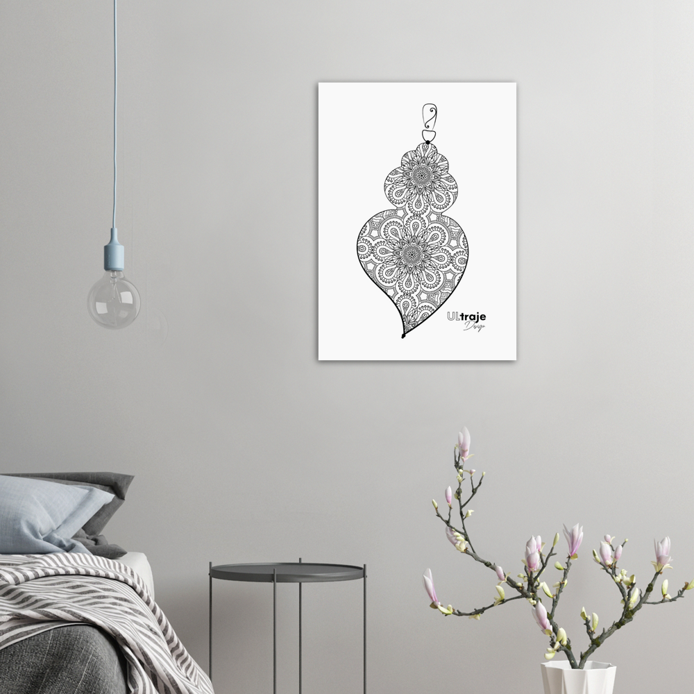 HEART OF VIANA POSTER IN FILIGREE - WROUGHT IRON 