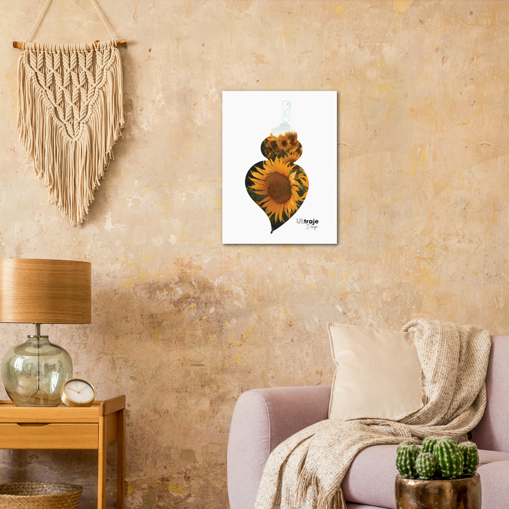 POSTER HEART OF VIANA IN FLOWER - SUNFLOWERS 