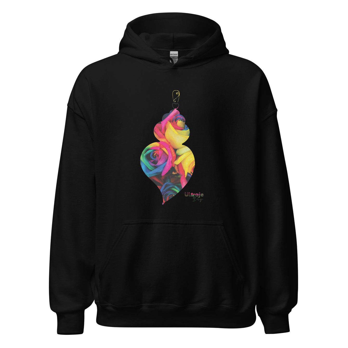 HOODIE HEART OF VIANA - DYED ROSES