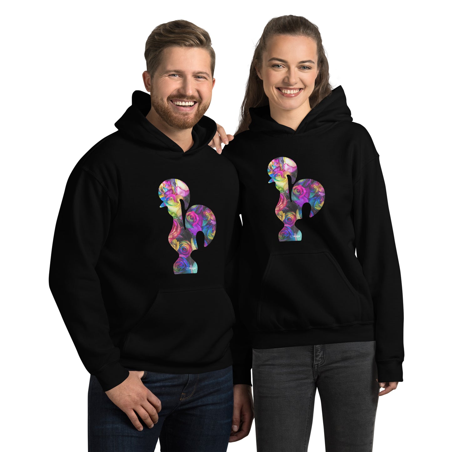 HOODIE GALO DE BARCELOS - ROSAS TINGIDAS