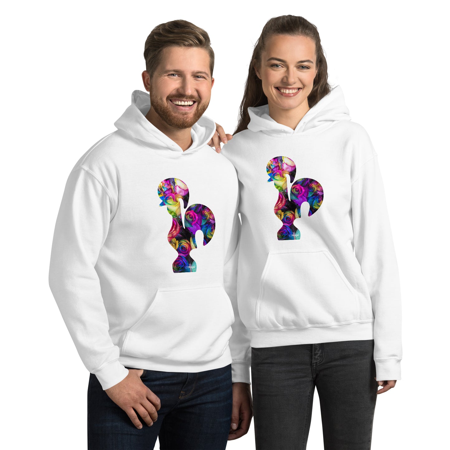 HOODIE GALO DE BARCELOS - ROSAS TINGIDAS